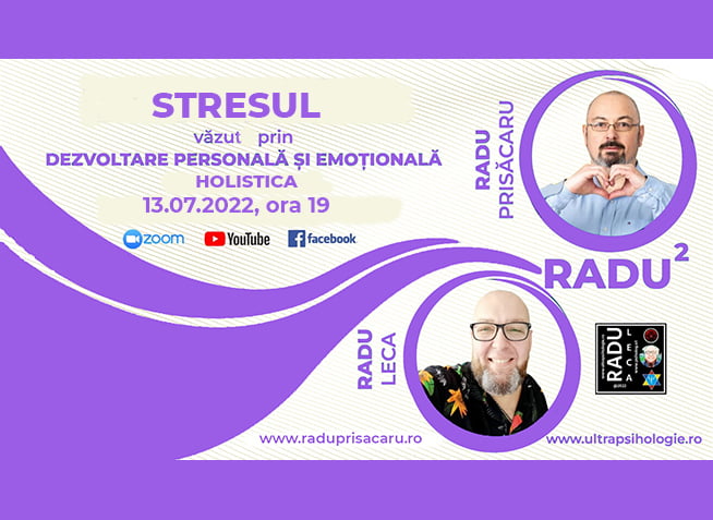 Live despre Solutii Holistice pentru Stres (video) - Live Miercuri 13.07.2022, ora 19.00