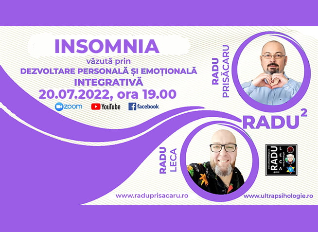 Live despre Solutii Holistice pentru Insomnie (video) - Live Miercuri 20.07.2022, ora 19.00