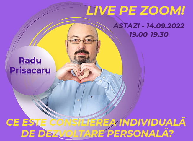 LIVE pe ZOOM - Ce este Consilierea Individuala de Dezvoltare Personala (video)