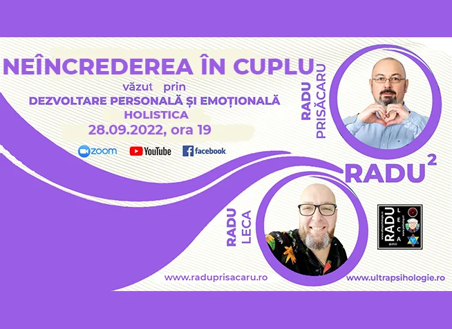 Live despre Solutii Holistice pentru NEINCREDEREA IN CUPLU (video) - Live Miercuri 28.09.2022, ora 19.00 - www.holisticacademy.ro