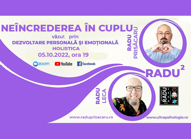 Live despre Solutii Holistice pentru NEINCREDEREA IN CUPLU - Live Miercuri 05.10.2022, ora 19.00 - www.holisticacademy.ro