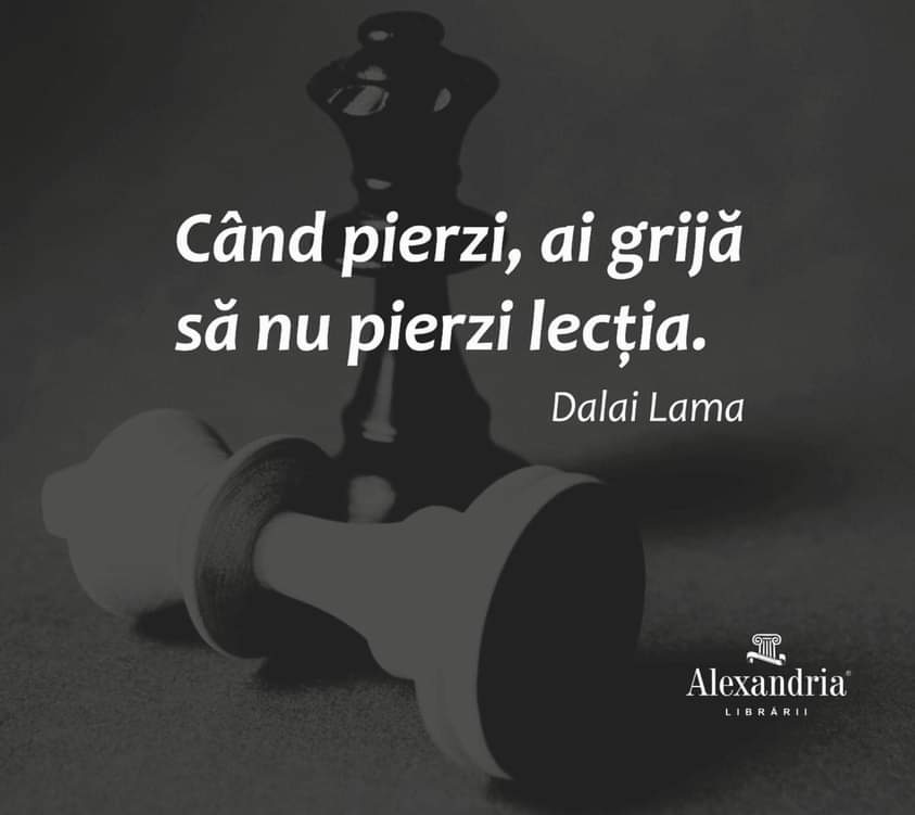 Cand pierzi, ai grija sa nu pierzi lectia www.raduprisacaru.ro